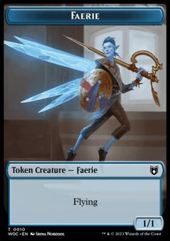 Faerie Token (U 1/1) // Faerie Rogue Token (UB 1/1)⁣ - Commander: Wilds of Eldraine: Extras⁣ (Token)⁣ [T 10/16]