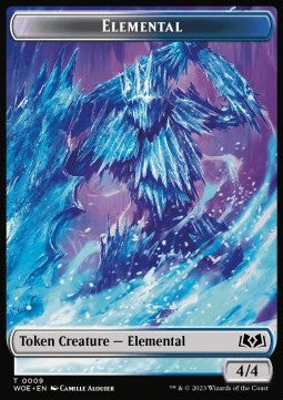 Elemental Token (WU 4/4) // Food Token (V.2)⁣ - Wilds of Eldraine: Extras⁣ (Token)⁣ [T 9/11]