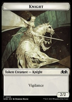 Knight Token (W 2/2) // Food Token (V.1)⁣ - Wilds of Eldraine: Extras⁣ (Token)⁣ [T 3/10]
