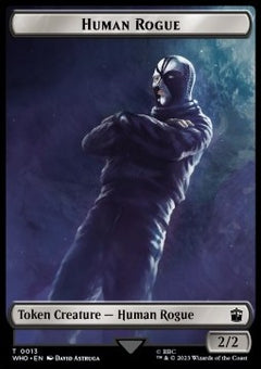Human Rogue Token (B 2/2) // Clue Token (V.1)⁣ - Universes Beyond: Doctor Who: Extras⁣ (Token)⁣ [T 13/21]
