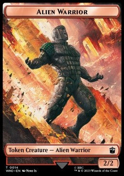 Alien Warrior Token (R 2/2) // Treasure Token⁣ - Universes Beyond: Doctor Who: Extras⁣ (Token)⁣ [T 14/30]