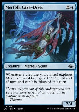 Merfolk Cave-Diver⁣ - The Lost Caverns of Ixalan⁣ (Uncommon)⁣ [65]
