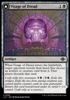 Visage of Dread // Dread Osseosaur⁣ - The Lost Caverns of Ixalan⁣ (Uncommon)⁣ [129]