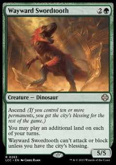 Wayward Swordtooth⁣ - Commander: The Lost Caverns of Ixalan⁣ (Rare)⁣ [263]