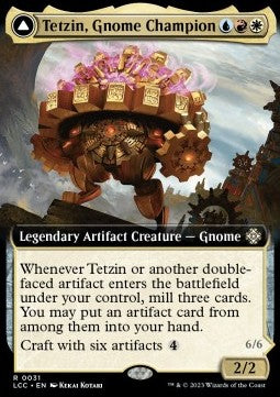 Tetzin, Gnome Champion // The Golden-Gear Colossus⁣ - Commander: The Lost Caverns of Ixalan: Extras⁣ (Rare)⁣ [31]