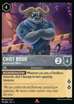 Chief Bogo - Respected Officer⁣ - Rise of the Floodborn⁣ (Rare)⁣ [175]