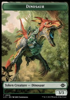Dinosaur Token (G 3/3) // Dinosaur Egg Token (G 0/1)⁣ - The Lost Caverns of Ixalan: Tokens⁣ (Token)⁣ [T 10/11]