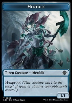 Merfolk Token (U 1/1 Hexproof) // Map Token⁣ - The Lost Caverns of Ixalan: Tokens⁣ (Token)⁣ [T 5/17]