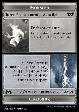 Monster / Sorcerer Role Token // Royal / Young Hero Role Token - Wilds of Eldraine: Extras (Token) [XWOE-T 15/16]