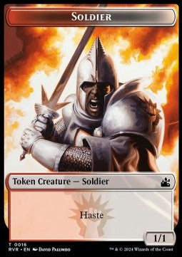 Soldier Token (Red and White 1/1)⁣ - Ravnica Remastered: Tokens⁣ (Token)⁣ [T16]
