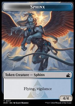 Sphinx Token (White and Blue 4/4)⁣ - Ravnica Remastered: Tokens⁣ (Token)⁣ [T17]