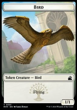 Bird Token (W 1/1) // Zombie Token (B 2/2)⁣ - Ravnica Remastered: Tokens⁣ (Token)⁣ [T 1/6]