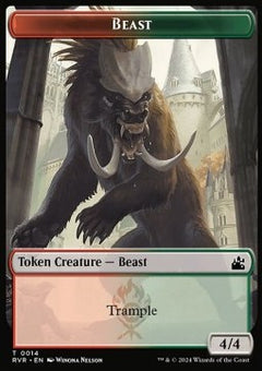 Beast Token (RG 4/4) // Saproling Token (G 1/1)⁣ - Ravnica Remastered: Tokens⁣ (Token)⁣ [T 14/12]