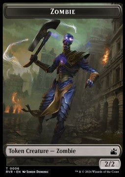Zombie Token (B 2/2) // Spirit Token (WB 1/1)⁣ - Ravnica Remastered: Tokens⁣ (Token)⁣ [T 6/18]