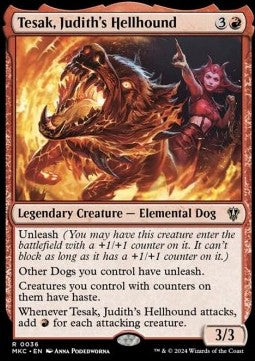 Tesak, Judith's Hellhound⁣ - Commander: Murders at Karlov Manor⁣ (Rare)⁣ [36]