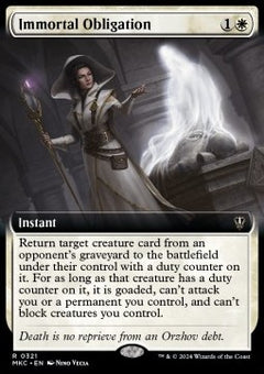 Immortal Obligation⁣ - Commander: Murders at Karlov Manor: Extras⁣ (Rare)⁣ [321]