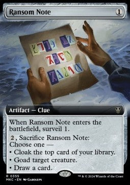 Ransom Note (V.1)⁣ - Commander: Murders at Karlov Manor: Extras⁣ (Rare)⁣ [355]