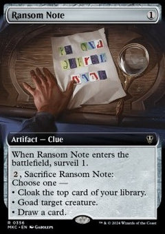 Ransom Note (V.2)⁣ - Commander: Murders at Karlov Manor: Extras⁣ (Rare)⁣ [356]