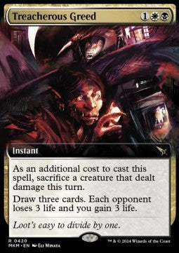 Treacherous Greed⁣ - Murders at Karlov Manor: Extras⁣ (Rare)⁣ [420]