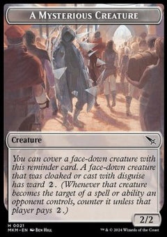 A Mysterious Creature Token (Colorless 2/2)⁣ - Murders at Karlov Manor: Tokens⁣ (Token)⁣ [T21]