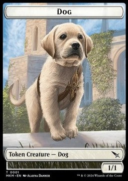 Dog Token (W 1/1) // Detective Token (WU 2/2)⁣ - Murders at Karlov Manor: Tokens⁣ (Token)⁣ [T 1/10]