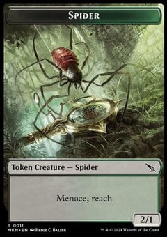 Spider Token (BG 2/1) // Detective Token (WU 2/2)⁣ - Murders at Karlov Manor: Tokens⁣ (Token)⁣ [T 11/10]
