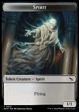 Spirit Token (WB 1/1) // Thopter Token (A 1/1)⁣ - Murders at Karlov Manor: Tokens⁣ (Token)⁣ [T 12/20]