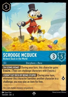 Scrooge McDuck - Richest Duck in the World (V.1)⁣ - Into the Inklands⁣ (Super Rare)⁣ [154]
