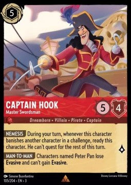 Captain Hook - Master Swordsman (V.1)⁣ - Into the Inklands⁣ (Rare)⁣ [105]