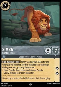 Simba - Fighting Prince⁣ - Into the Inklands⁣ (Super Rare)⁣ [192]
