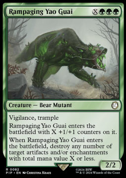 Rampaging Yao Guai⁣ - Universes Beyond: Fallout⁣ (Rare)⁣ [82]