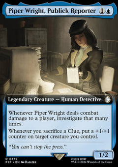 Piper Wright, Publick Reporter (V.1)⁣ - Universes Beyond: Fallout: Extras⁣ (Rare)⁣ [379]