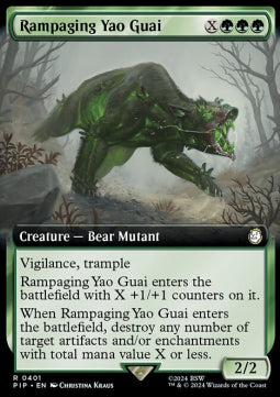 Rampaging Yao Guai (V.1)⁣ - Universes Beyond: Fallout: Extras⁣ (Rare)⁣ [401]