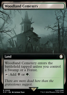 Woodland Cemetery (V.1)⁣ - Universes Beyond: Fallout: Extras⁣ (Rare)⁣ [528]