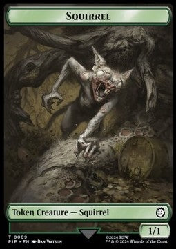 Squirrel Token (G 1/1) // Food Token (V.2)⁣ - Universes Beyond: Fallout: Tokens⁣ (Token)⁣ [T 9/13]