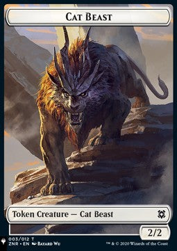 Cat Beast Token (W 2/2) // Rat Token (B 1/1 Deathtouch)⁣ - Secret Lair Commander Deck: Raining Cats and Dogs⁣ (Token)⁣ [T 3/3]