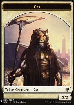 Cat Token (W 2/2) // Citizen Token (GW 1/1)⁣ - Secret Lair Commander Deck: Raining Cats and Dogs⁣ (Token)⁣ [T 1/12]