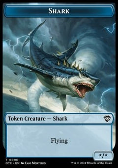 Shark Token (U */*) // Ape Token (G 3/3)⁣ - Outlaws of Thunder Junction: Tokens⁣ (Token)⁣ [CT 6/15]