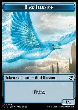 Bird Illusion Token (U 1/1) // Dragon Elemental Token (R 4/4)⁣ - Outlaws of Thunder Junction: Tokens⁣ (Token)⁣ [CT 4/13]