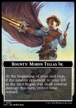 Bounty: Miron Tillas Jr.⁣ - Outlaws of Thunder Junction: Tokens⁣ (Token)⁣ [T 35]