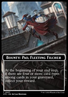 Bounty: Pao, Fleeting Filcher⁣ - Outlaws of Thunder Junction: Tokens⁣ (Token)⁣ [T 37]