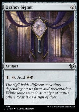 Orzhov Signet⁣ - Commander: Outlaws of Thunder Junction⁣ (Uncommon)⁣ [261]