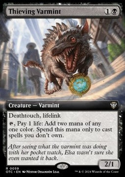 Thieving Varmint⁣ - Commander: Outlaws of Thunder Junction: Extras⁣ (Rare)⁣ [59]