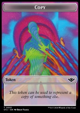 Copy Token // Mercenary Token (R 1/1)⁣ - Outlaws of Thunder Junction: Tokens⁣ (Token)⁣ [T 1/10]