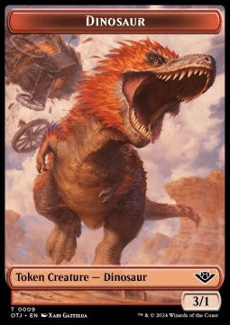 Dinosaur Token (R 3/1) // Treasure Token⁣ - Outlaws of Thunder Junction: Tokens⁣ (Token)⁣ [T 9/18]