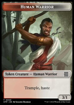Human Warrior Token (RW 3/1) // Treasure Token⁣ - Outlaws of Thunder Junction: Tokens⁣ (Token)⁣ [T 3/18]