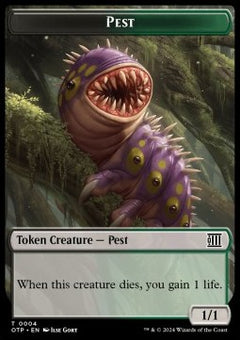 Pest Token (BG 1/1) // Mercenary Token (R 1/1)⁣ - Outlaws of Thunder Junction: Tokens⁣ (Token)⁣ [T 4/10]