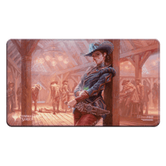 Outlaws of Thunder Junction: "Marchesa, Dealer of Death" White Stitched Playmat - Outlaws of Thunder Junction