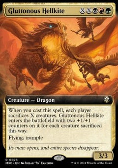 Gluttonous Hellkite (V.1)⁣ - Commander: Modern Horizons 3: Extras⁣ (Rare)⁣ [73]