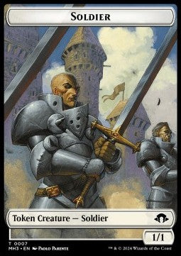 Soldier Token (W 1/1) // Phyrexian Germ Token (B 0/0)⁣ - Modern Horizons 3: Tokens⁣ (Token)⁣ [T 7/16]